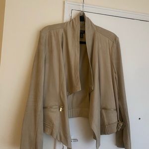 Suede waist length jacket